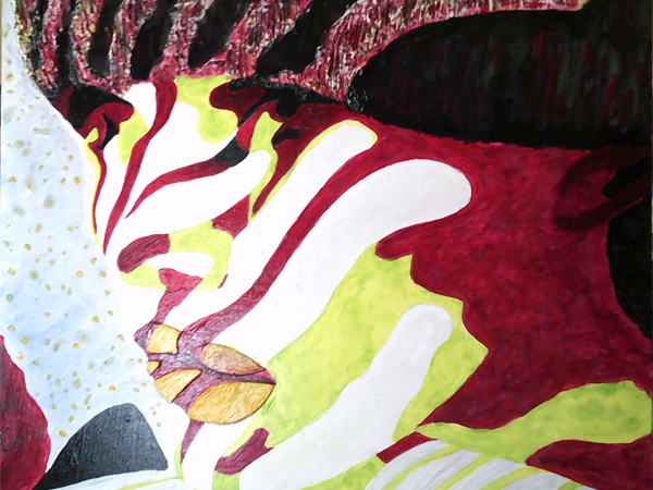  Quadri Pop Art di Carla Bertoli - THINKING OF YOU - Mixed Technique 65x75 - 2016